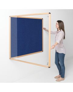 Shield Wood Effect Alu Frame Eco-Colour Tamperproof Noticeboards